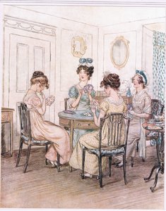 Señorita Willoughby: Probablemente pasaremos la noche aquí con la señorita Susan en la mesa de cartas